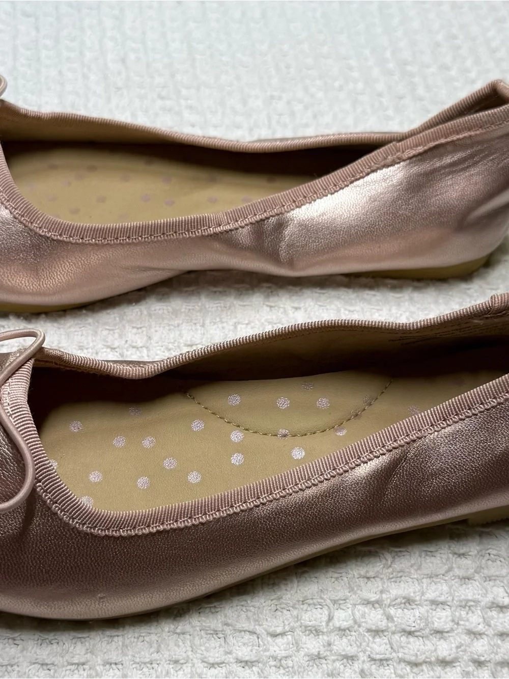 Cat & Jack Rose Gold Ballet Flats for Girls Size 2